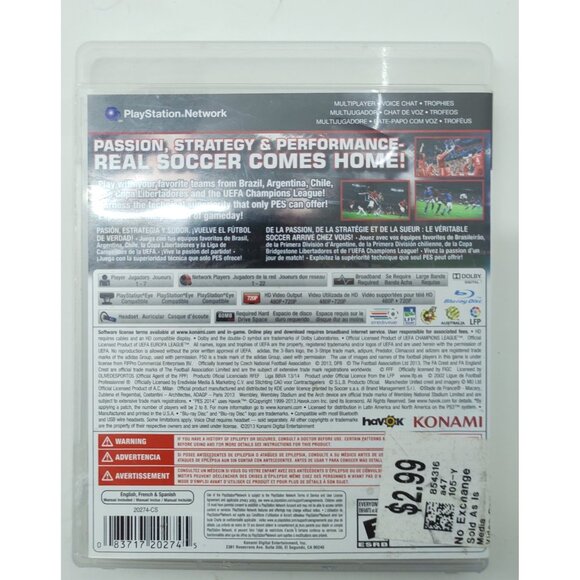 Pro Evolution Soccer PES 2014 (Sony PS3, 2013) Football Video Game - Picture 2 of 10